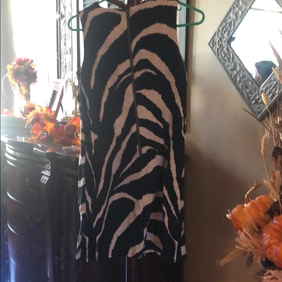 Ann Taylor Loft Zebra print Shift Dress size 2P - Picture 3 of 3